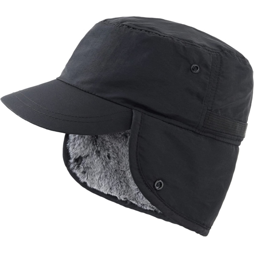 Waterproof Winter Hat with Brim Warm Earflaps Faux Fur Lined Unisex